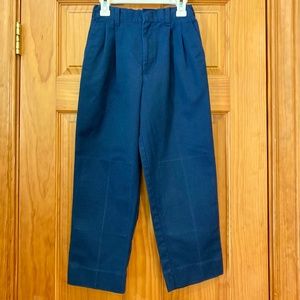 Boy’s George size 8 navy dress pants with adjustable waist and reinforced knees